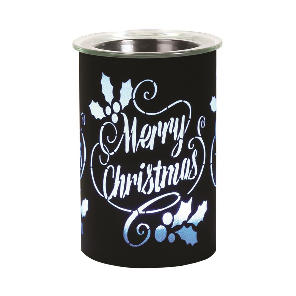 Aroma Black Merry Christmas Colour Changing Electric Wax Melt Warmer £17.09